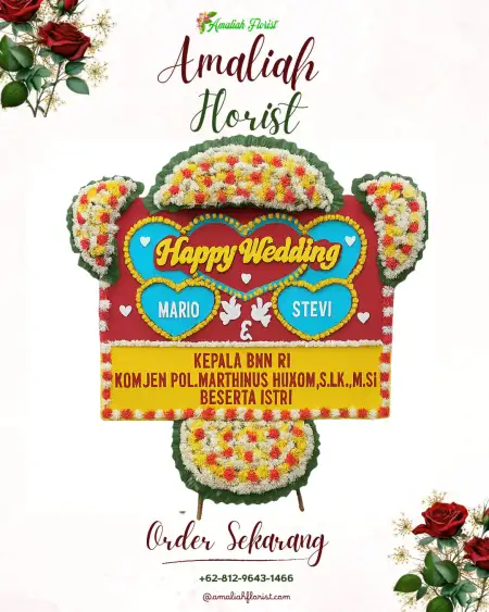 Papan Bunga Pernikahan Basir Buncir